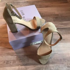 Madden Girl nude block heel size 6